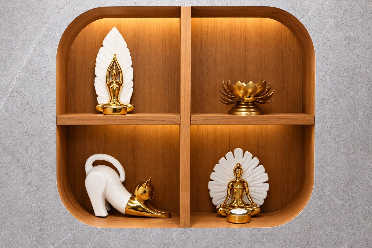 Rejuvenate — golden lotus and Buddha decor