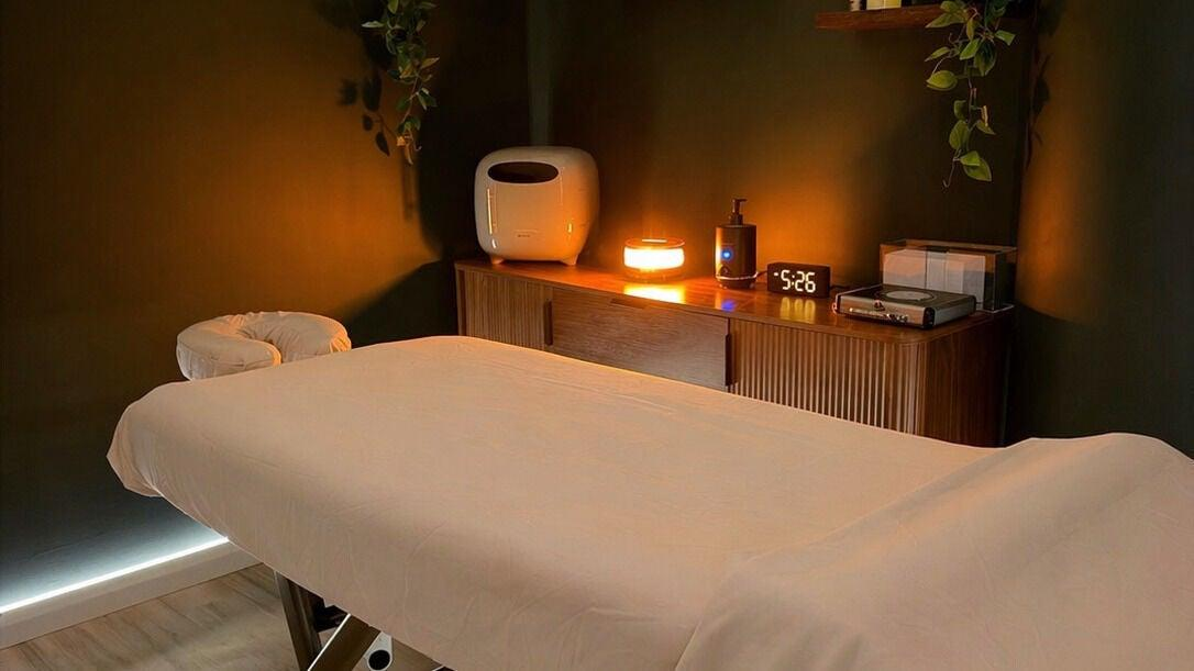 Soft ambient music setup creating a soothing spa atmosphere