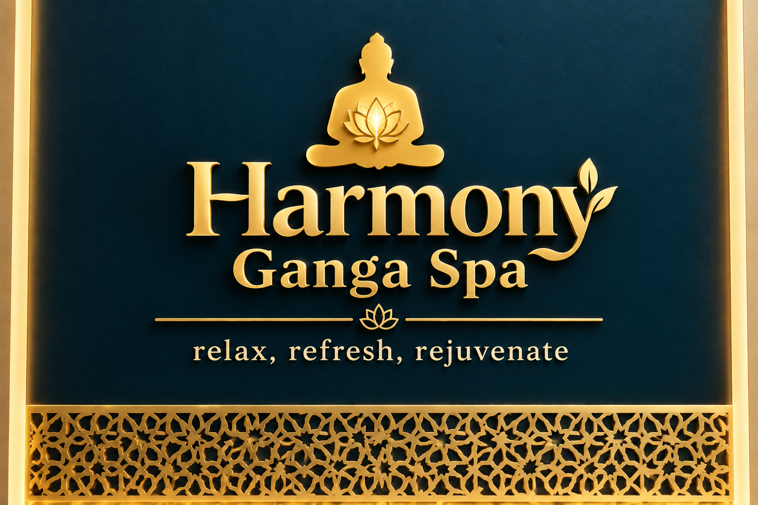 Welcoming interior at Harmony Ganga Spa