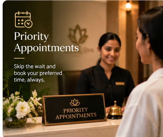 Priority appointments benefit